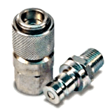 Hydraulic quick couplings with knurled sleeves from the IR DF series
