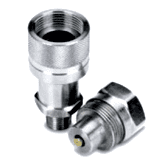 Stainless steel hydraulic quick couplings from the IR PVVM series