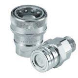 Hydraulic quick couplings from the IR VF and VFB series with knurled sleeves