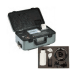 Portable hydraulic particle analyzer kit with accessories and carrying case