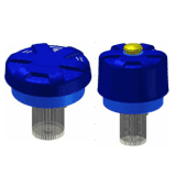 Blue nylon hydraulic filler breathers with built-in mesh filters and indicator caps