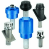 Nylon hydraulic filler breathers with indicators in blue, black, and metal finishes