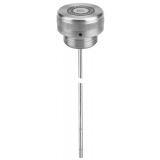 Stainless steel liquid level dipstick with threaded cap