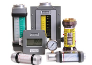 Assorted hydraulic flow meters and gauges for measuring oil and fluid flow in hydraulic systems.